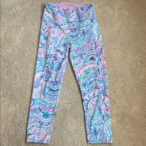 Lilly Pulitzer Luxletic midi leggings Happy as a Clam M